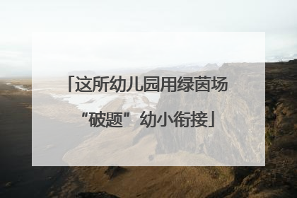 这所幼儿园用绿茵场“破题”幼小衔接
