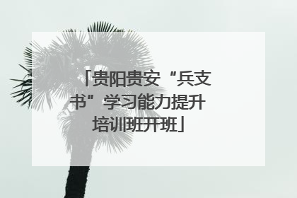 贵阳贵安“兵支书”学习能力提升培训班开班