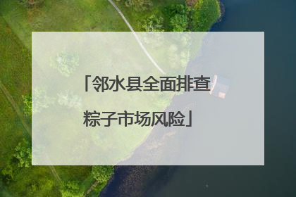 邻水县全面排查粽子市场风险