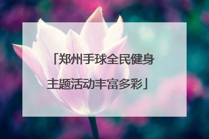 郑州手球全民健身主题活动丰富多彩