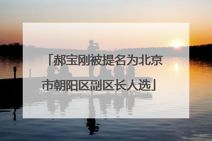 郝宝刚被提名为北京市朝阳区副区长人选