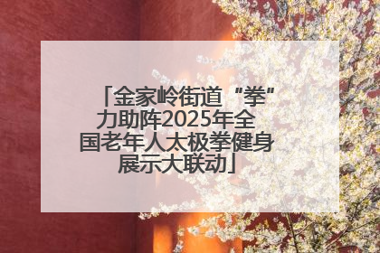 金家岭街道“拳”力助阵2025年全国老年人太极拳健身展示大联动