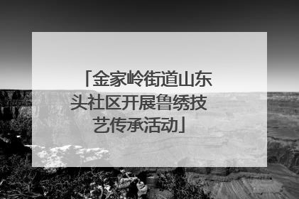 金家岭街道山东头社区开展鲁绣技艺传承活动