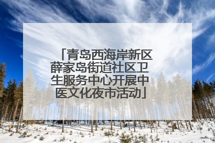 青岛西海岸新区薛家岛街道社区卫生服务中心开展中医文化夜市活动