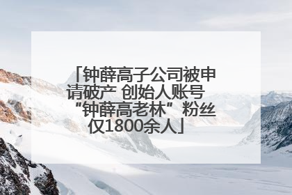 钟薛高子公司被申请破产 创始人账号“钟薛高老林”粉丝仅1800余人