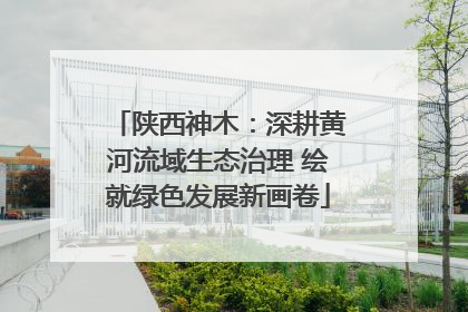 陕西神木：深耕黄河流域生态治理 绘就绿色发展新画卷
