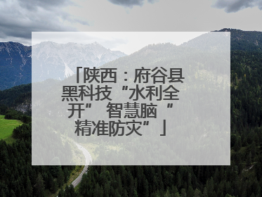 陕西：府谷县黑科技“水利全开” 智慧脑“精准防灾”