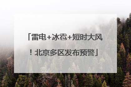 雷电+冰雹+短时大风！北京多区发布预警