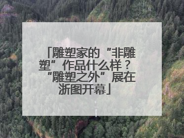 雕塑家的“非雕塑”作品什么样？“雕塑之外”展在浙图开幕