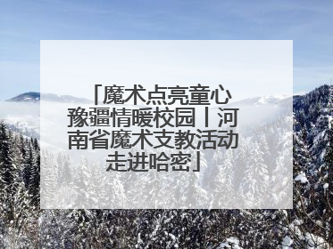 魔术点亮童心 豫疆情暖校园丨河南省魔术支教活动走进哈密