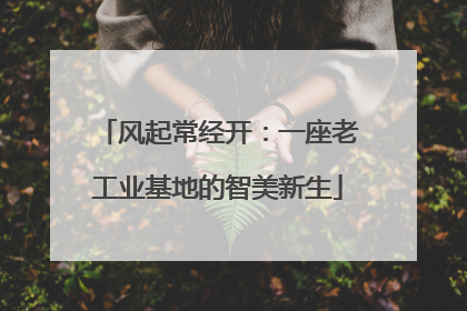 风起常经开：一座老工业基地的智美新生