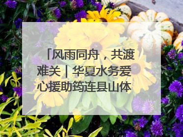 风雨同舟，共渡难关｜华夏水务爱心援助筠连县山体滑坡灾区