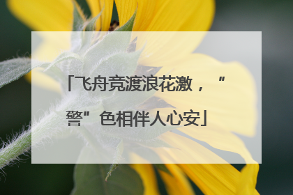 飞舟竞渡浪花激，“警”色相伴人心安