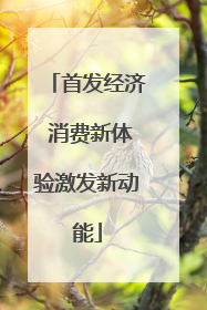 首发经济 消费新体验激发新动能