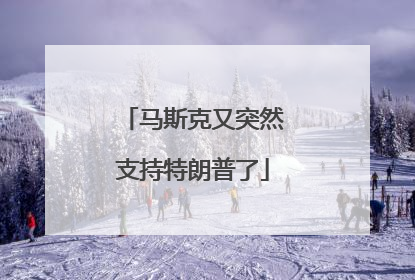 马斯克又突然支持特朗普了