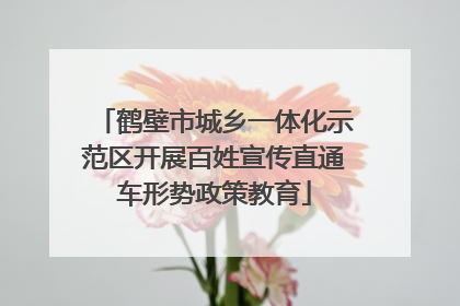 鹤壁市城乡一体化示范区开展百姓宣传直通车形势政策教育
