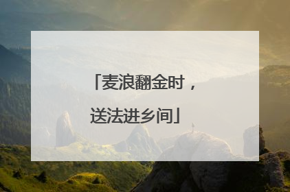 麦浪翻金时，送法进乡间