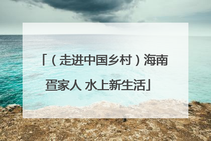 （走进中国乡村）海南疍家人 水上新生活