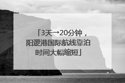 3天→20分钟，阳逻港国际航线靠泊时间大幅缩短