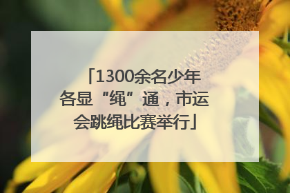1300余名少年各显“绳”通，市运会跳绳比赛举行
