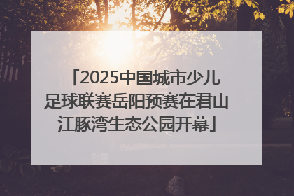 2025中国城市少儿足球联赛岳阳预赛在君山江豚湾生态公园开幕