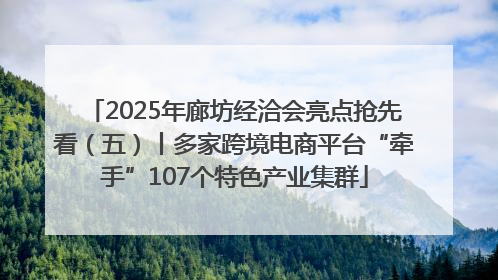 2025年廊坊经洽会亮点抢先看（五）丨多家跨境电商平台“牵手”107个特色产业集群