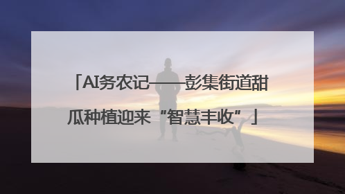 AI务农记——彭集街道甜瓜种植迎来“智慧丰收”